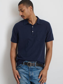 Men | Standard Slub Cotton Polo | Navy