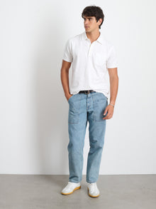 Men | Standard Polo | Slub Cotton White