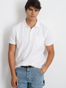 Men | Standard Polo | Slub Cotton White