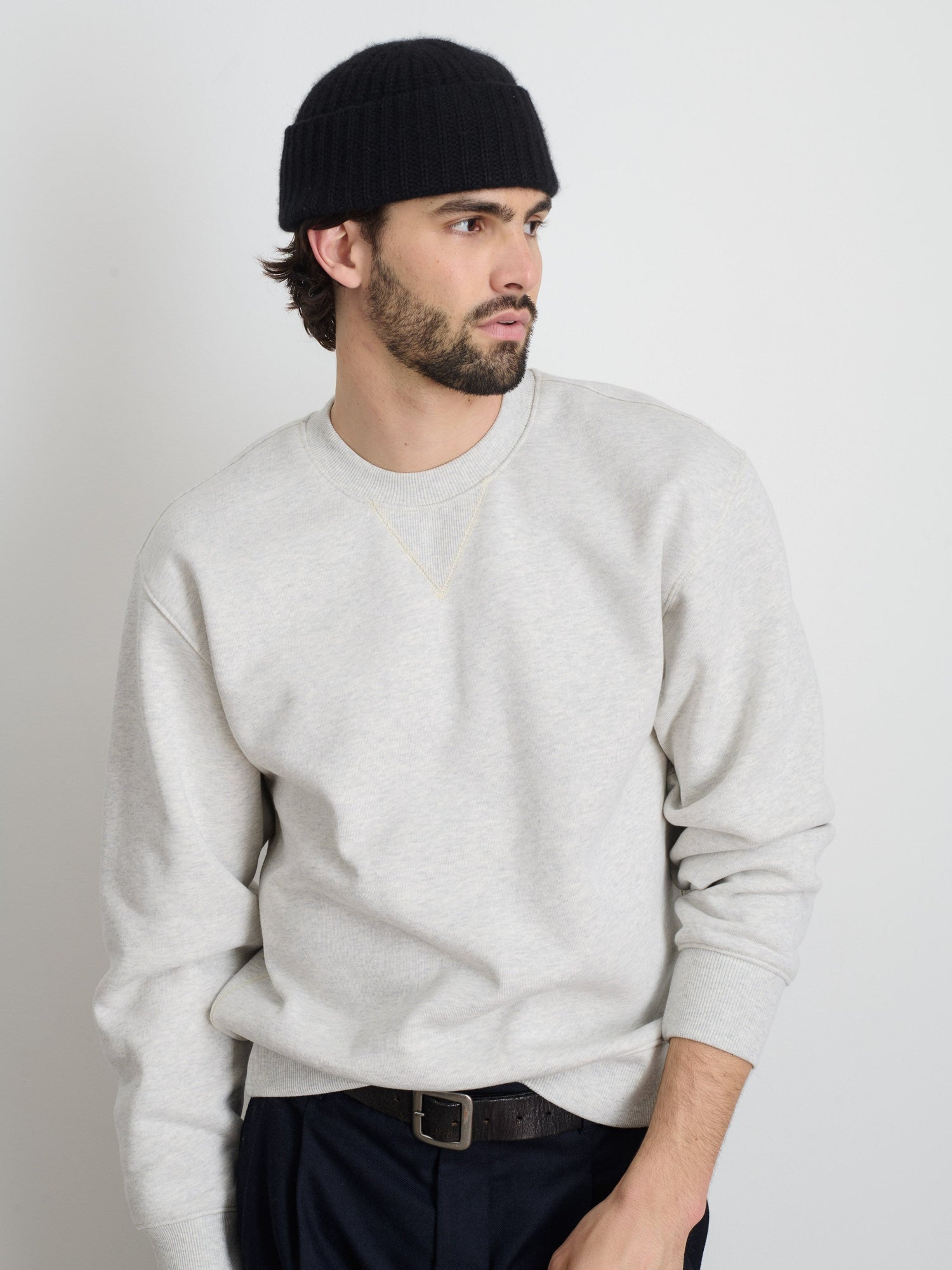 Men | Marlon Sweatshirt | Cotton Fleece Light Heather Grey