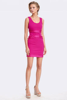 ONE33 SOCIAL | The Celeste Fuchsia Column Cocktail Dress | Pink