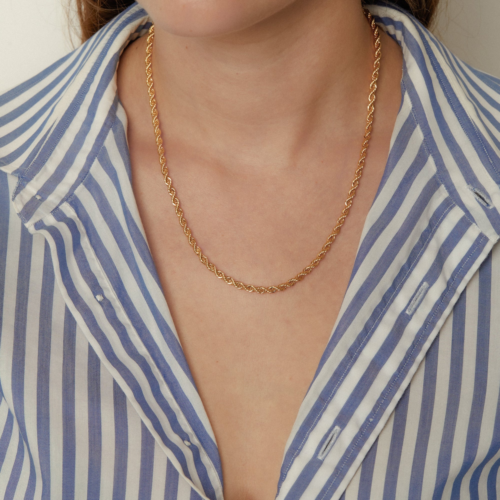 The Narrow Rope Necklace (Emily Didonato X Argento Vivo) | 18K Yellow Gold-Plated