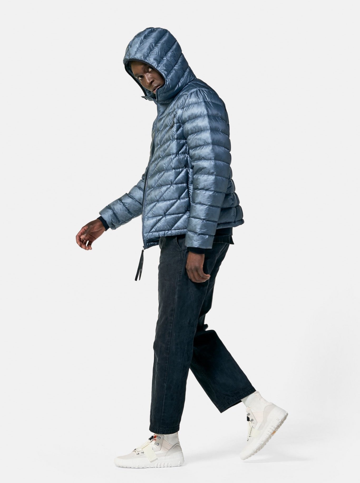 Man Packable Down Jacket - China Blue - side