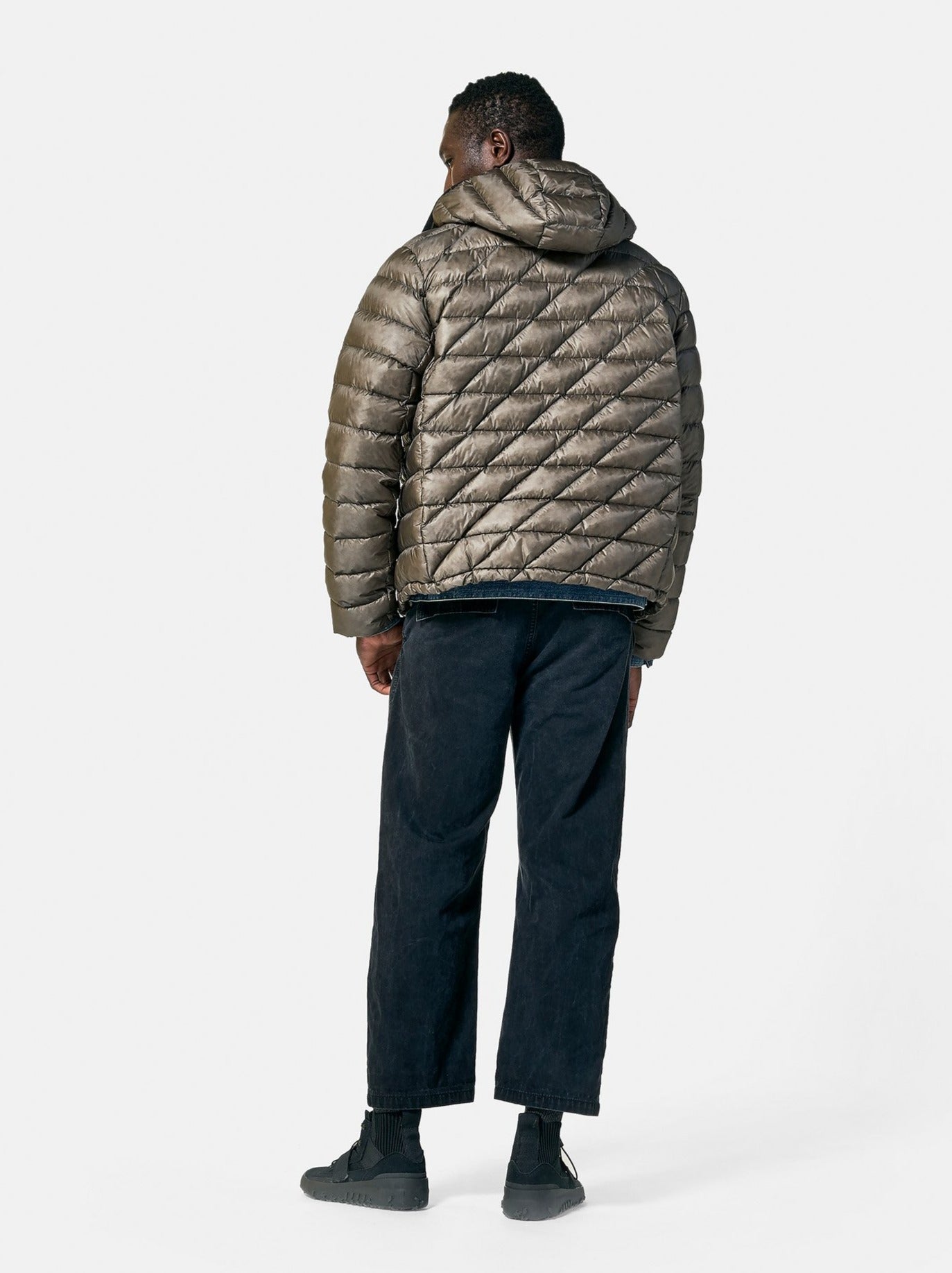 Man Packable Down Jacket - Morel - back