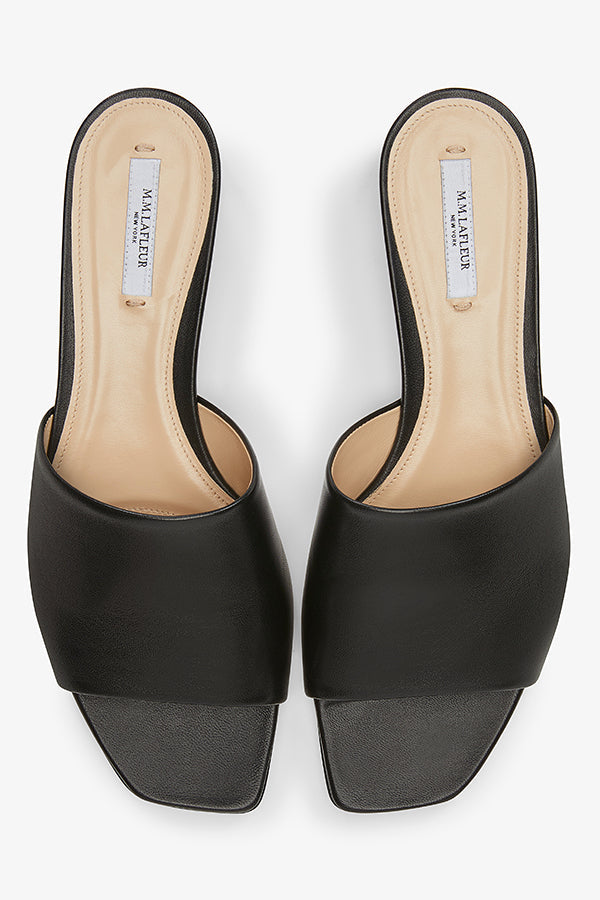 Packshot image of the Carter Slide - Kidskin in Black | Exclude