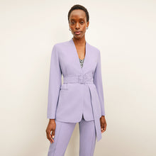 Front image of a woman wearing the Twidwell Blazer | Lead