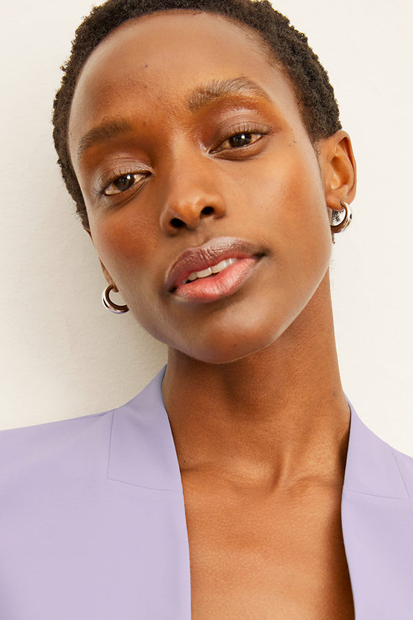 Detail image of a woman wearing the Twidwell Blazer | Exclude