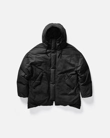 Man Long Down Parka - Black - flat lay