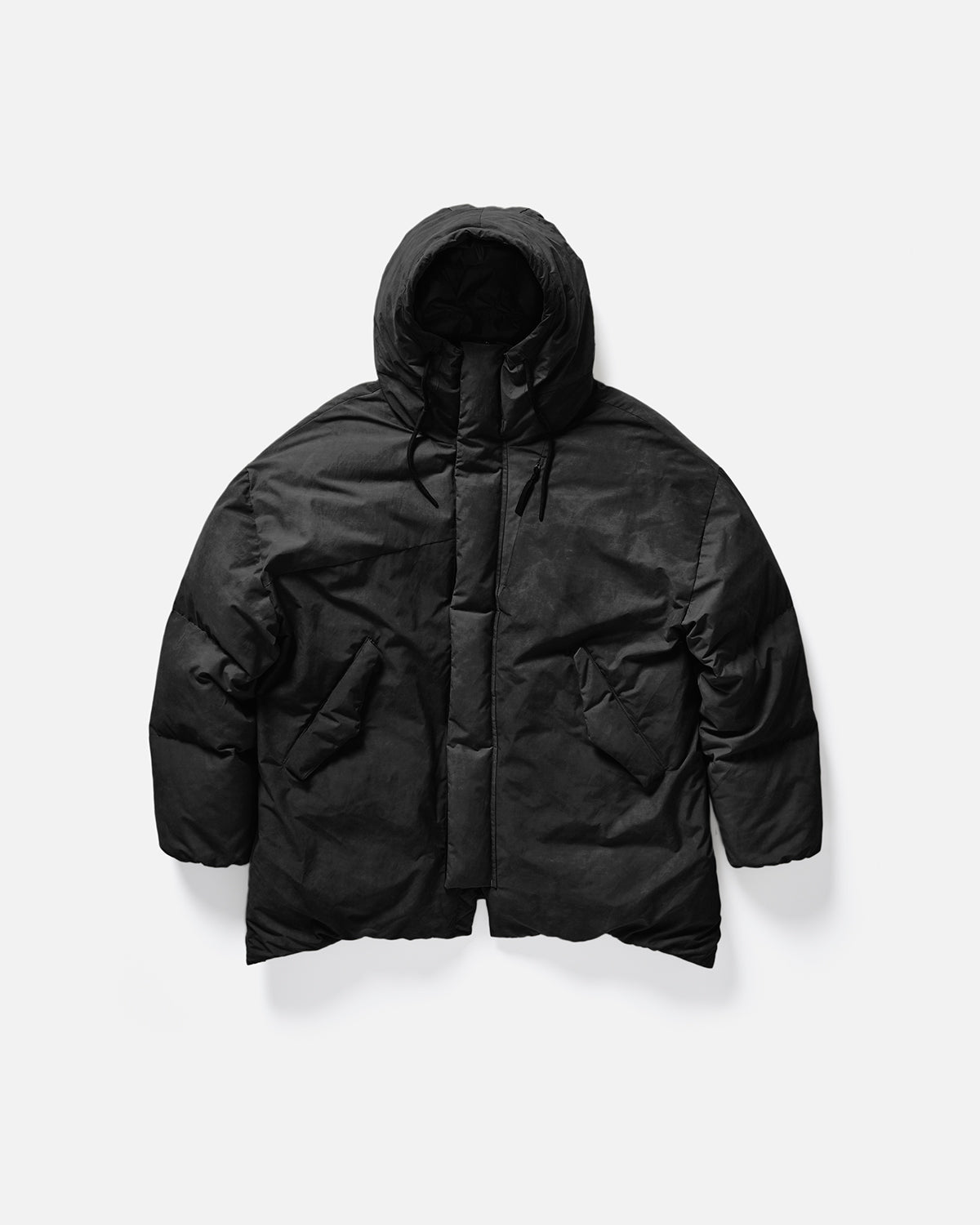 Man Long Down Parka - Black - flat lay