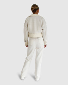 Women | Mad Love Cropped Bomber Jacket | Cream
