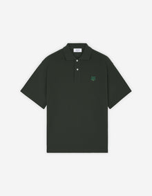 Mens | Bold Fox Head Patch Oversize Polo | Ranger Green