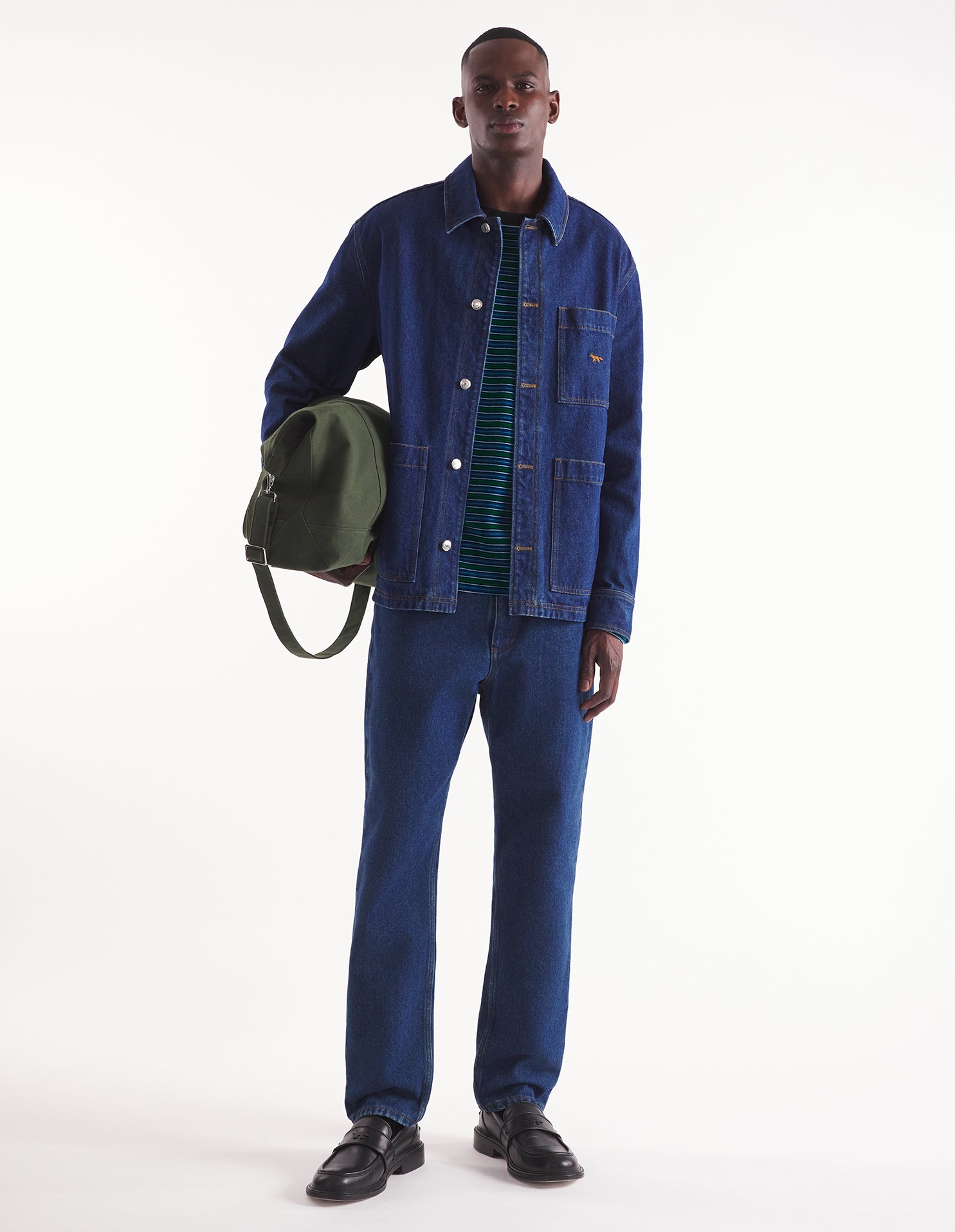 Mens | Denim Workwear Jacket | Stone Washed Indigo