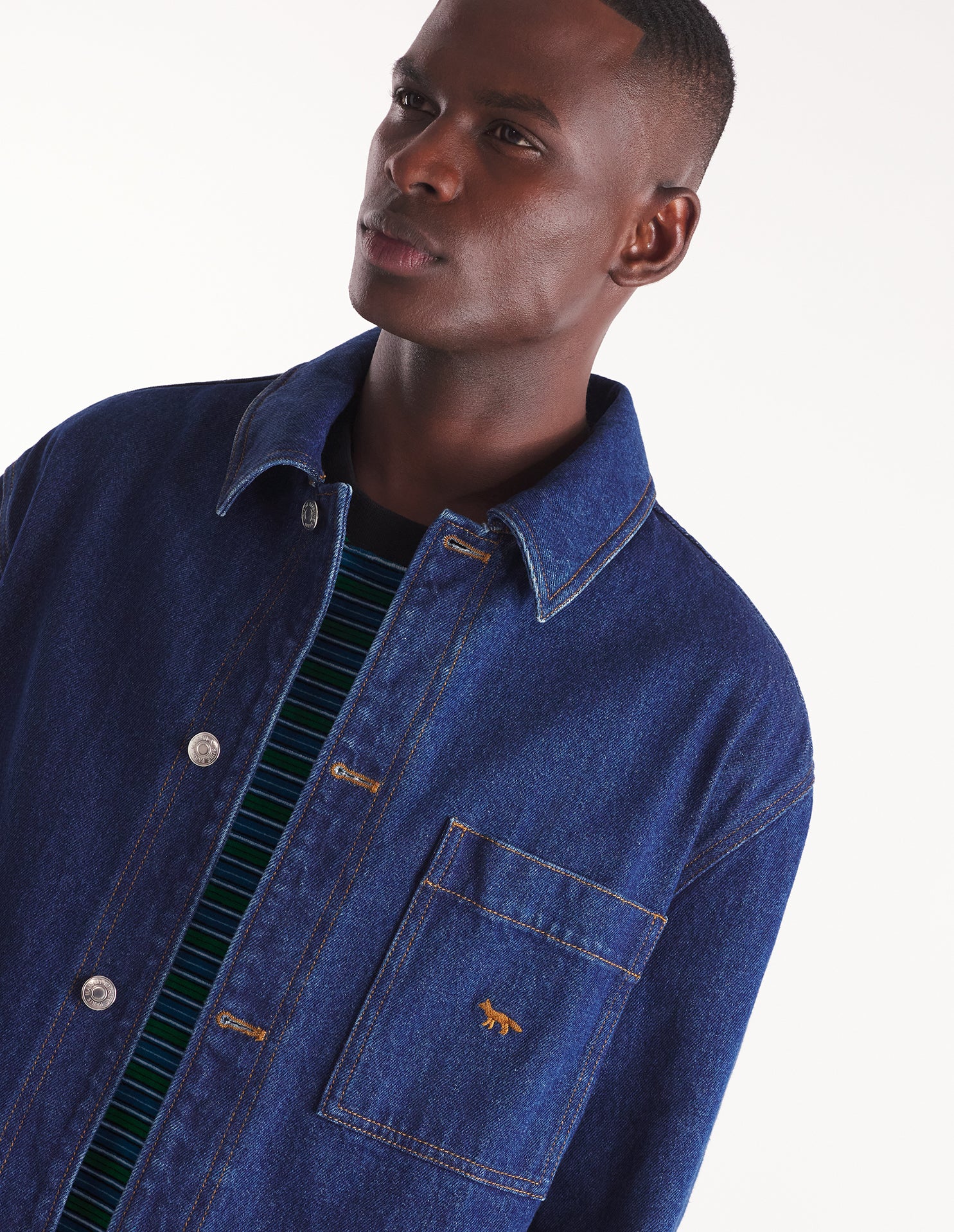 Mens | Denim Workwear Jacket | Stone Washed Indigo