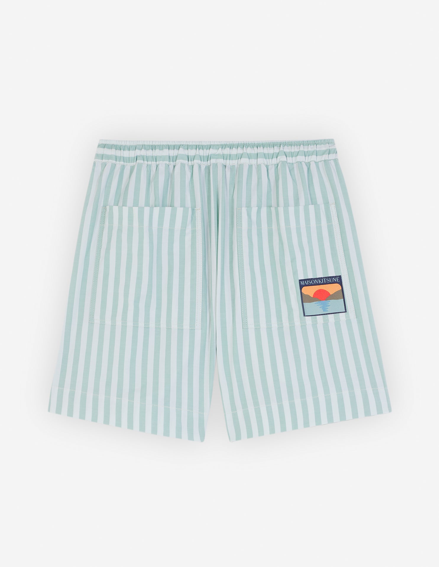 Mens | Casual Board Cotton Shorts | Ice Blue Stripes