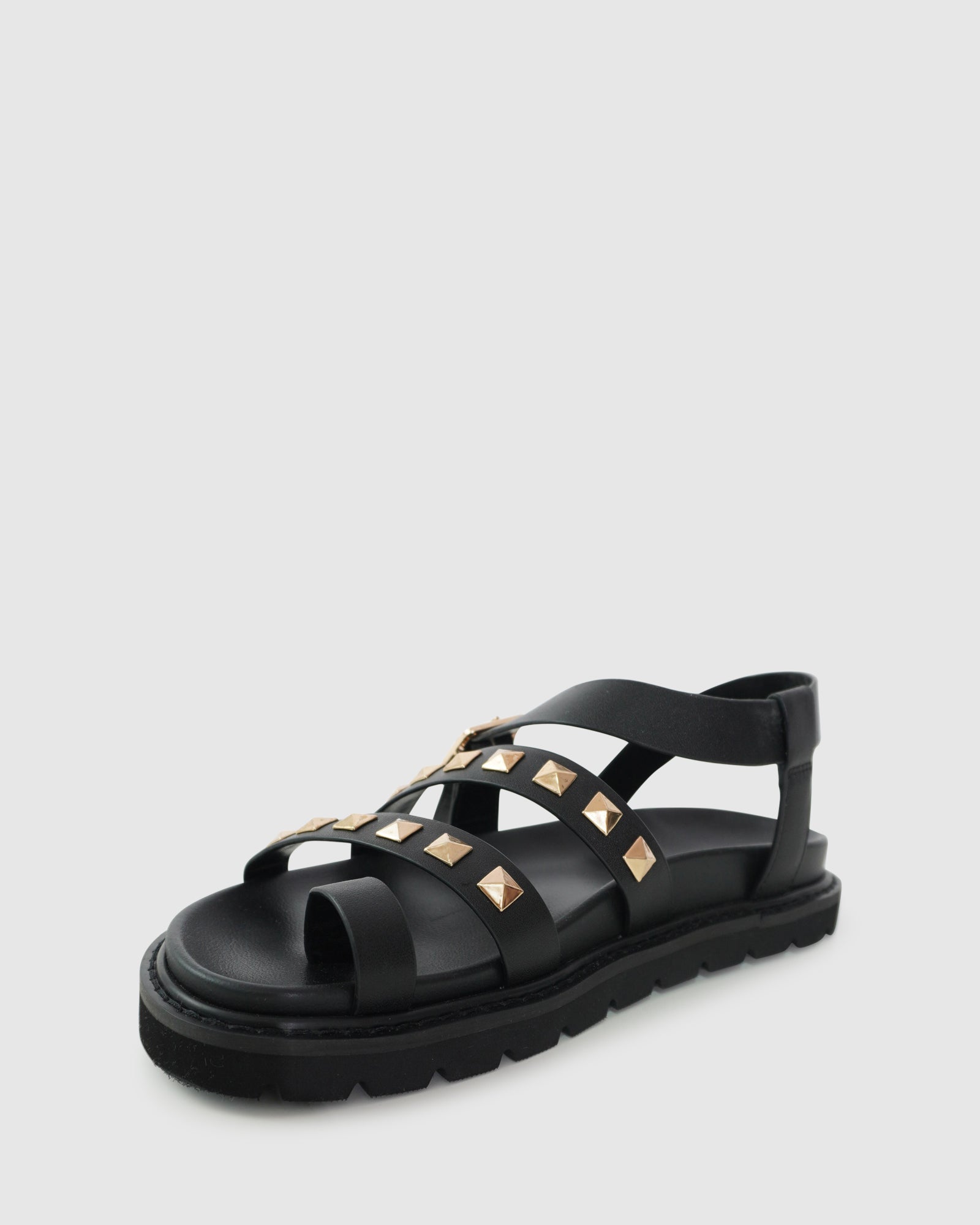 Women | Morning Mood Chunky Stud Sandal | Black