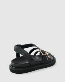 Women | Morning Mood Chunky Stud Sandal | Black