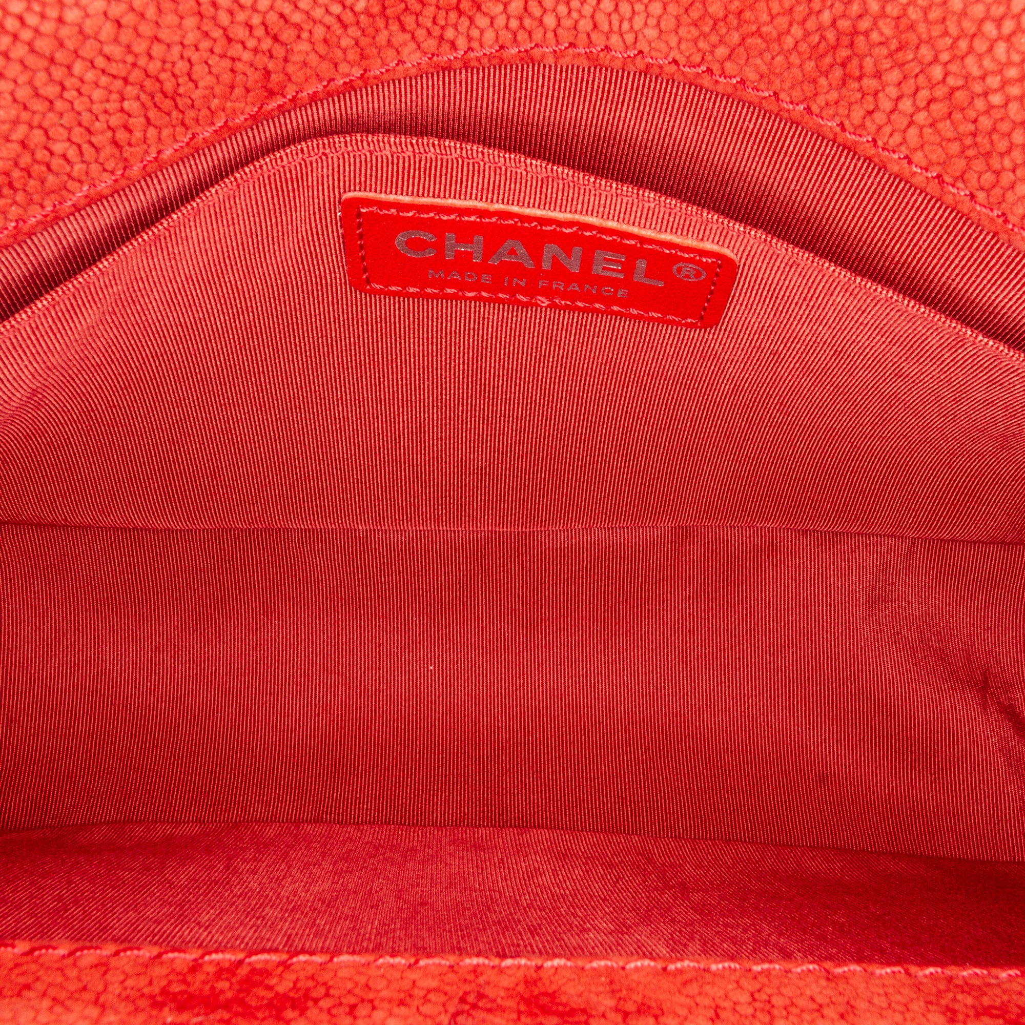 Chanel | Pre-Owned Old Medium Quilted Caviar Boy Flap - II | Red