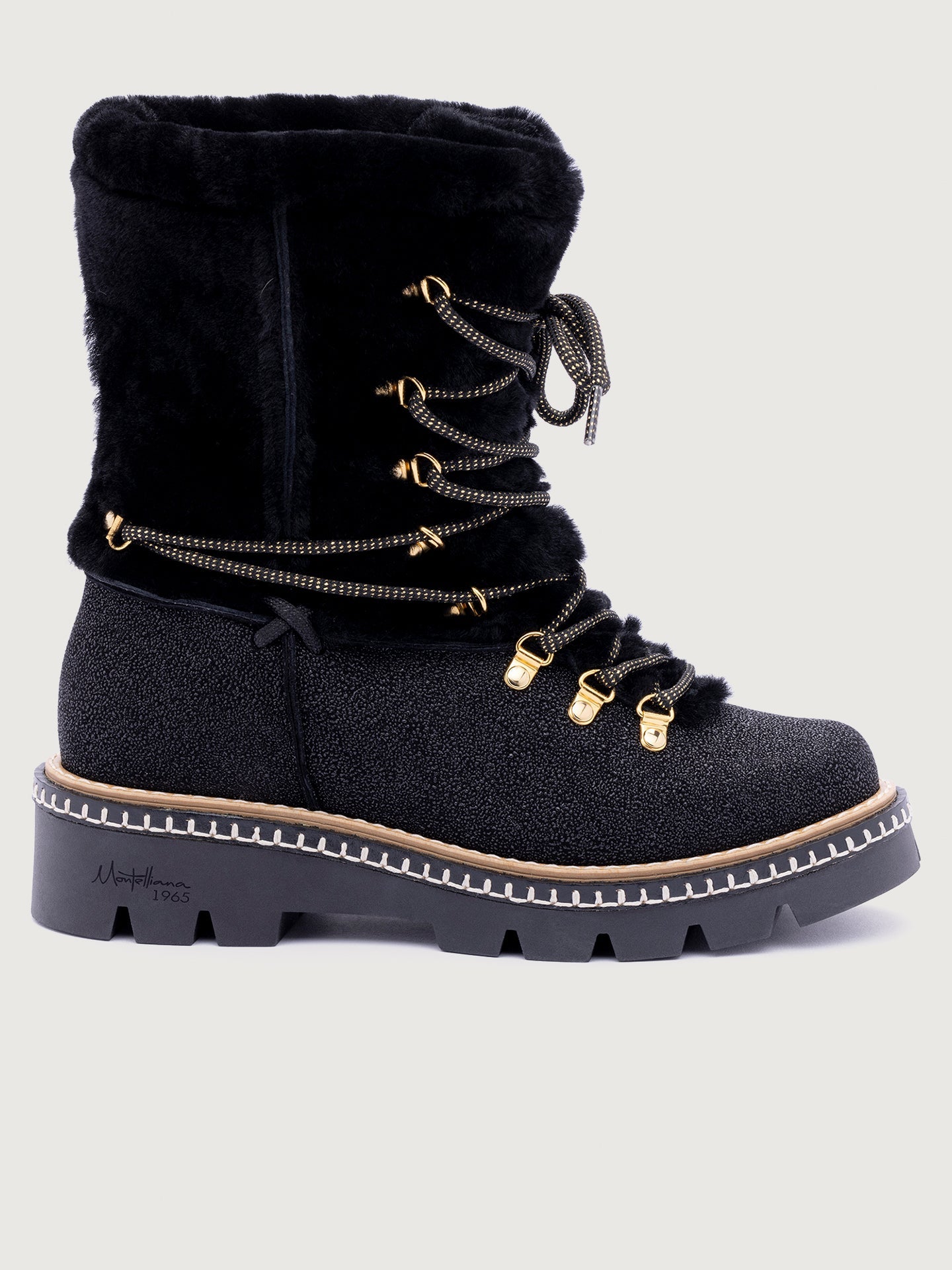Giada Icon Hiker Boot | Black Drop Print Brio