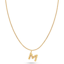 Stone and Strand Gold Vermeil Mochi Donut Initial Necklace Front M Image