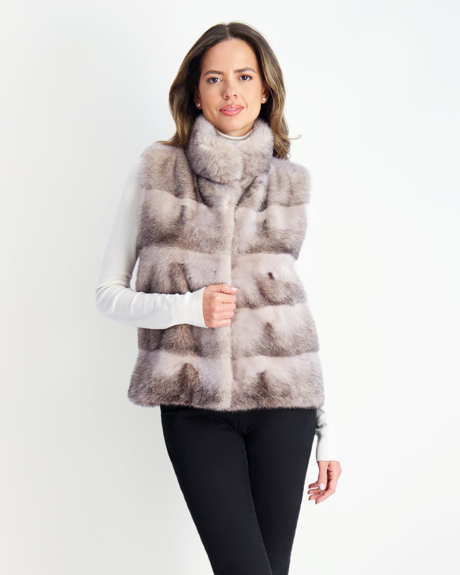 Mink Vest | L-Xxs | L-Xxs | Beige Cross