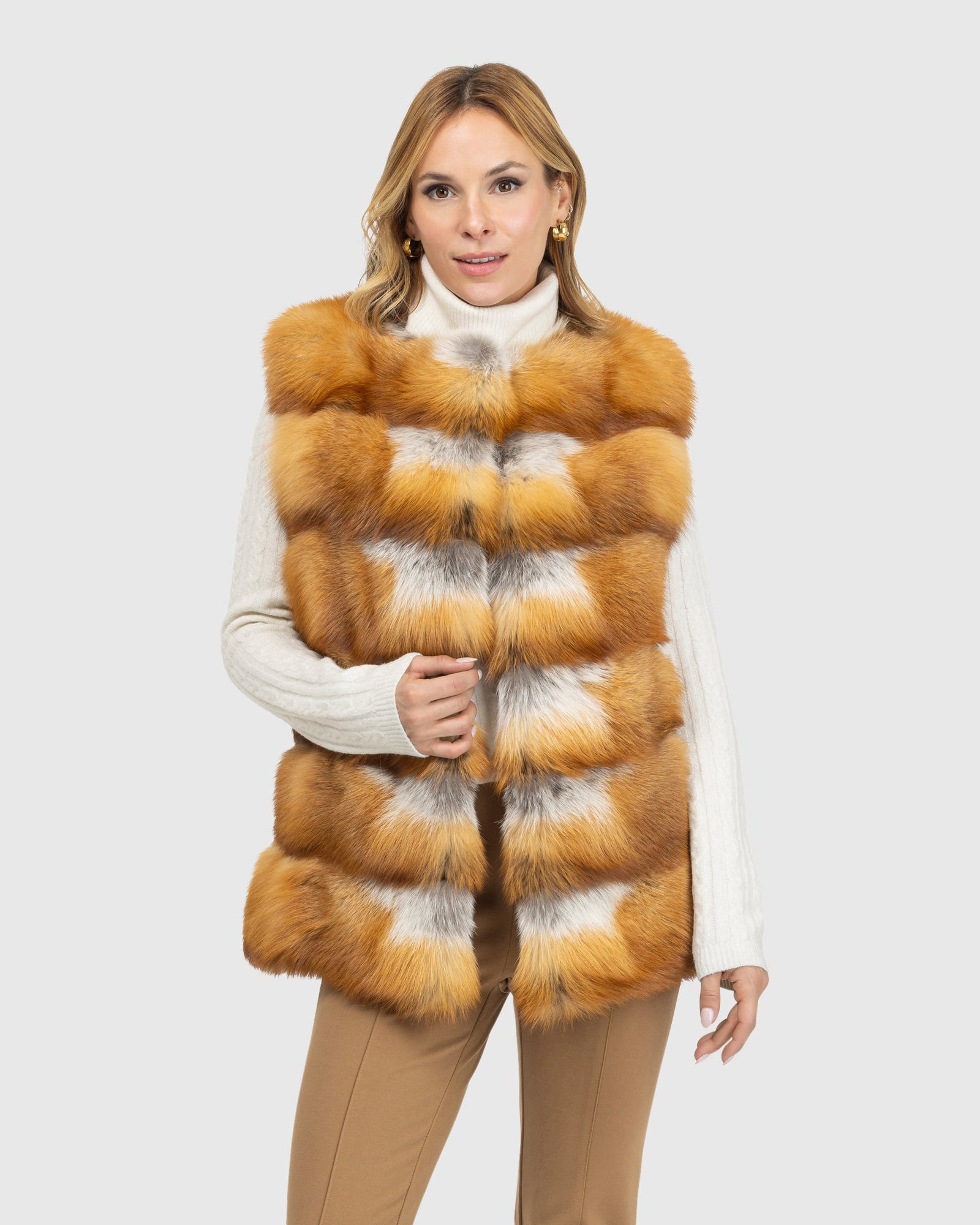 Fox Collarless Vest | Red Fox (V1)