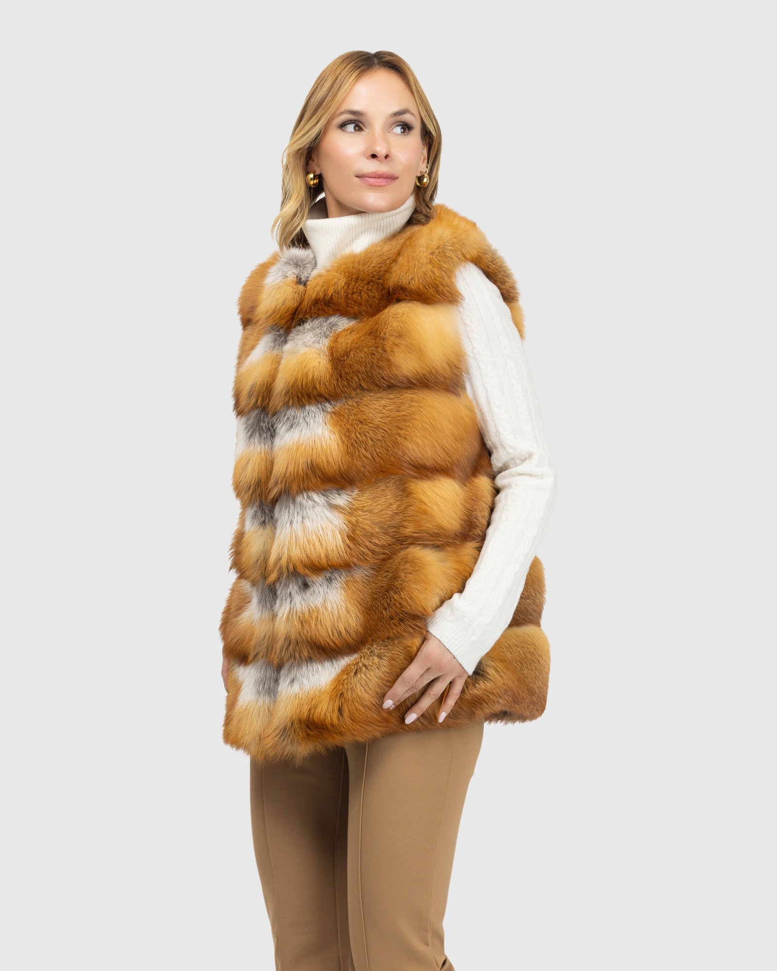 Fox Collarless Vest | Red Fox (V1)