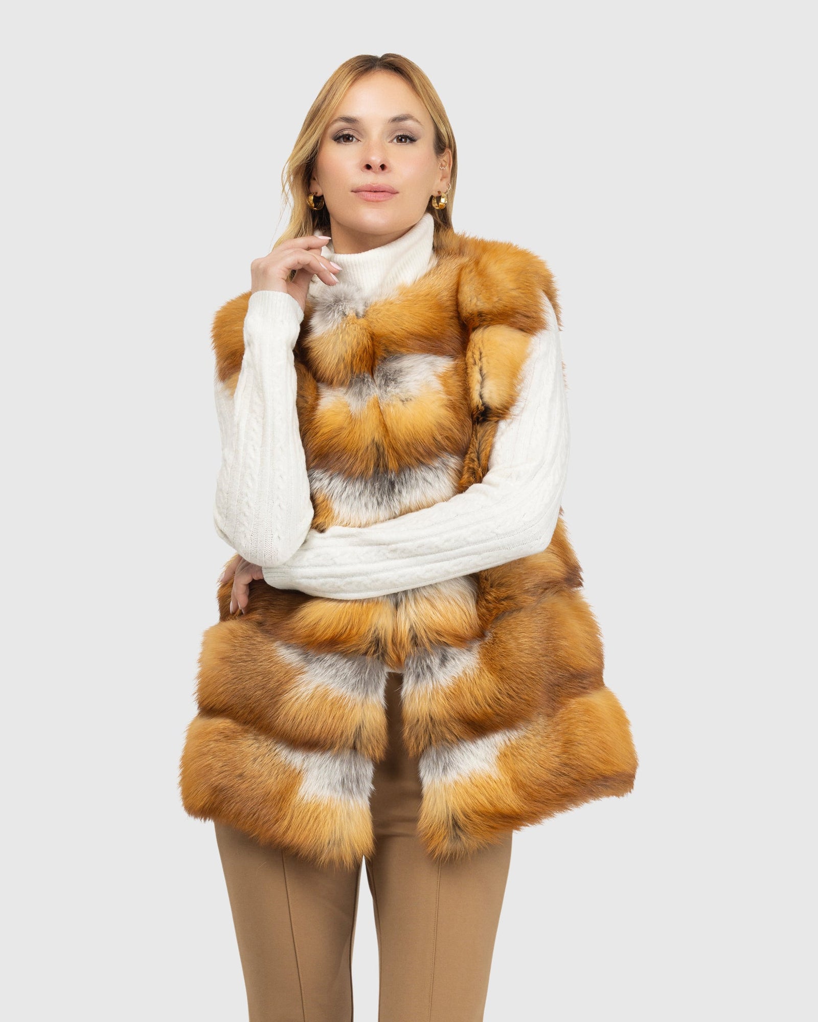 Fox Collarless Vest | Red Fox (V1)