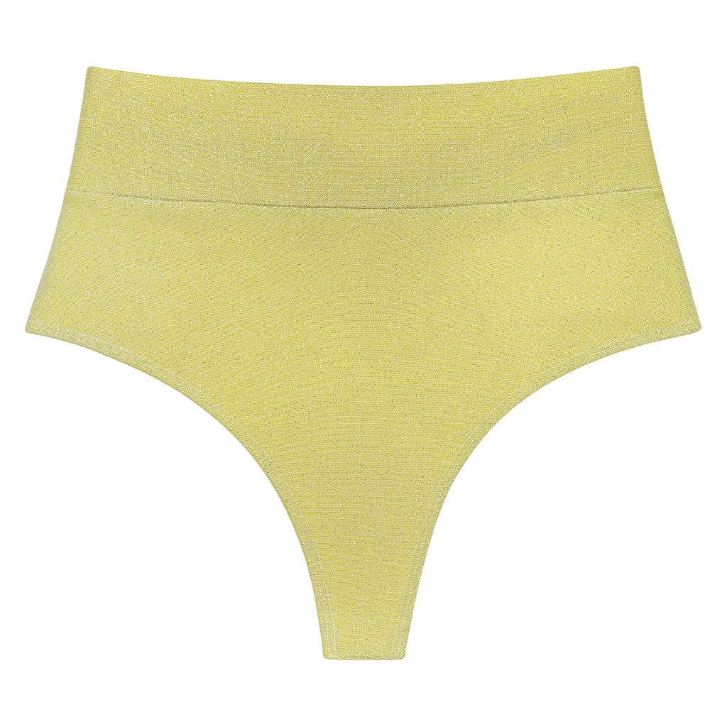 Women | Added Coverage High Rise Bikini Bottom | Limon Sparkle