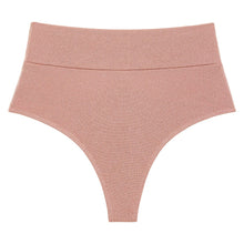 Full Coverage High Rise Bikini Bottom | Prima Pink Sparkle