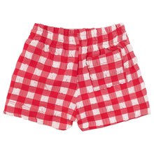 Kids | Red Gingham Mini Swim Trunk