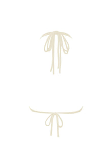 Euro Bow Bikini Top | Cream Rib