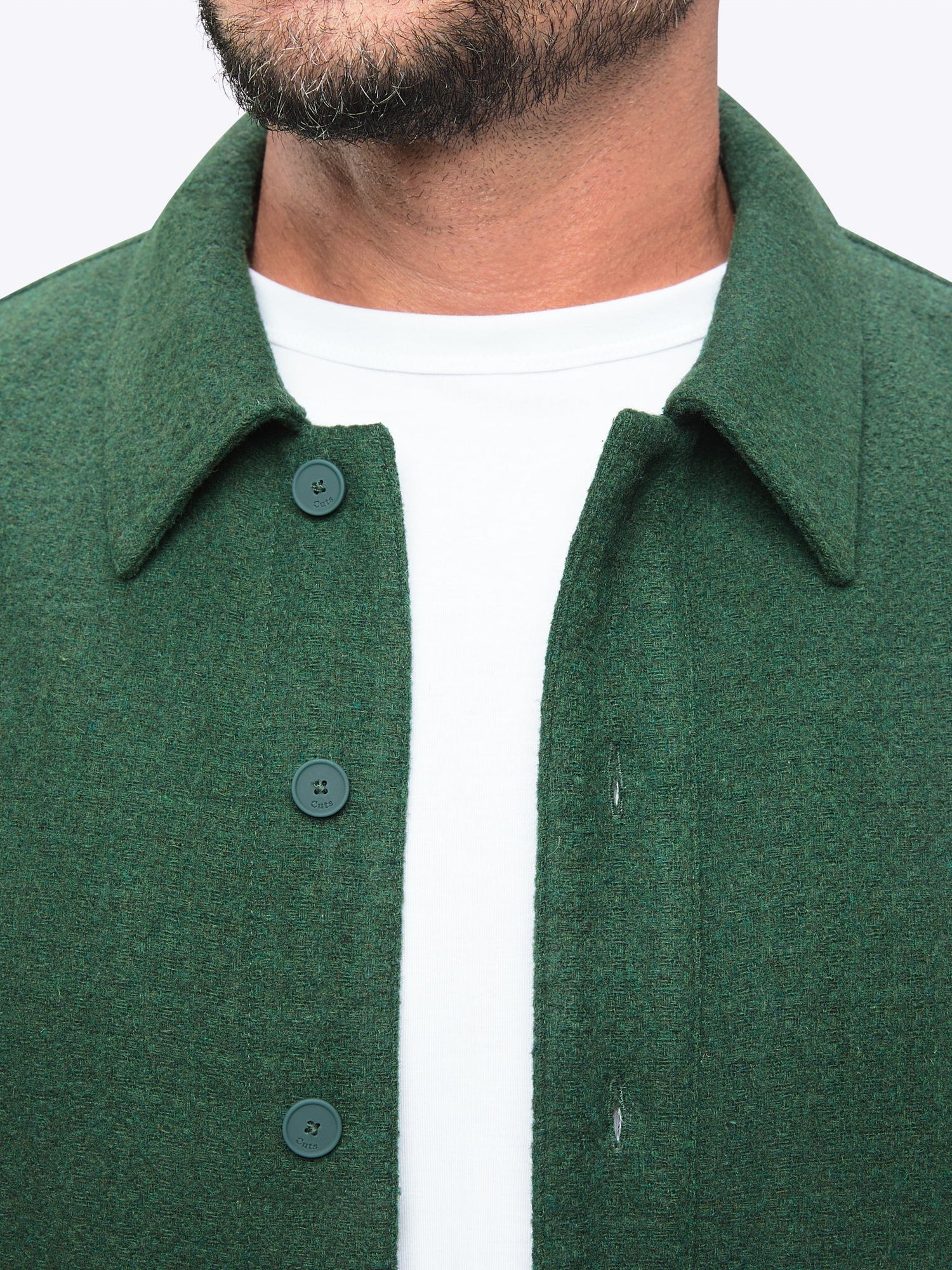 Unisex | Horizon Classic-Fit Tweed Shacket | Moss