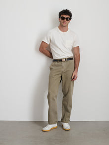 Men | Long Inseam Straight Leg Pant | Vintage Washed Chino Vintage Olive