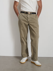 Men | Long Inseam Straight Leg Pant | Vintage Washed Chino Vintage Olive
