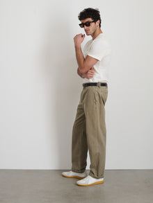 Men | Long Inseam Straight Leg Pant | Vintage Washed Chino Vintage Olive