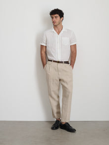 Men | The Standard Pleated Pant | Flax Linen Flax