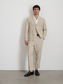 Men | The Standard Pleated Pant | Flax Linen Flax