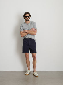 Men | Flat Front Short | Vintage Washed Chino Dark Navy