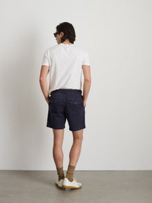 Men | Flat Front Short | Vintage Washed Chino Dark Navy