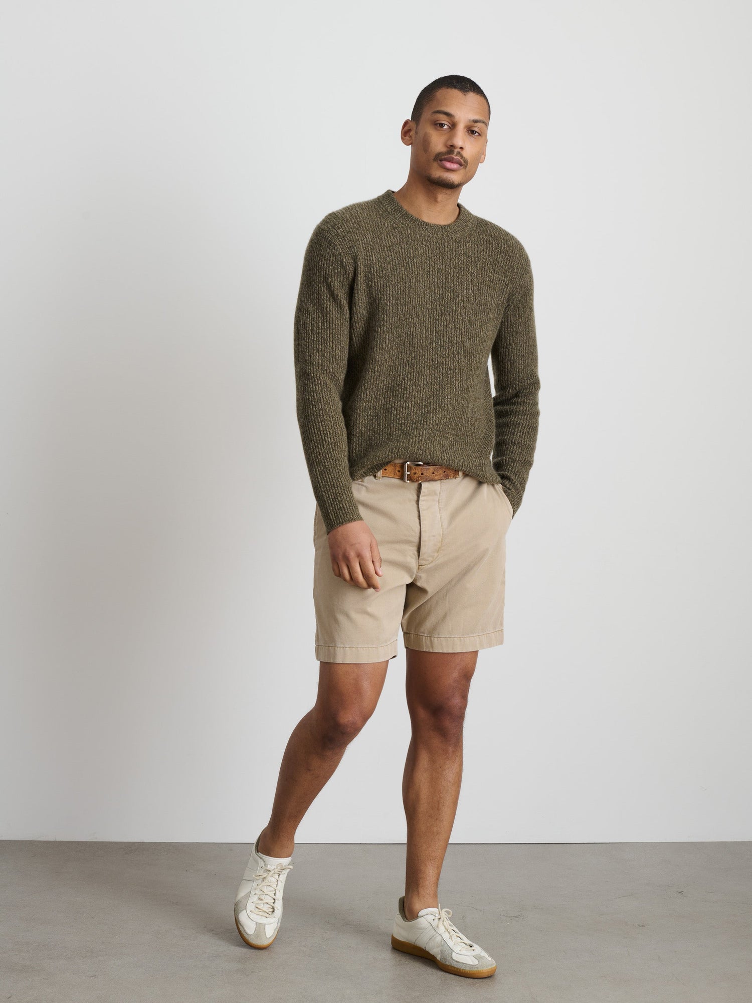 Men | Jordan Sweater | Marled Cashmere Marled Olive