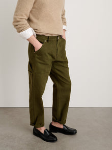 Unisex | Painter Pant | Recycled Denim Military Olive