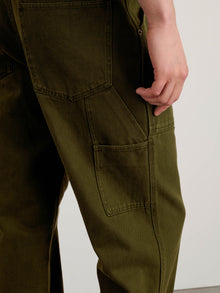 Unisex | Painter Pant | Recycled Denim Military Olive