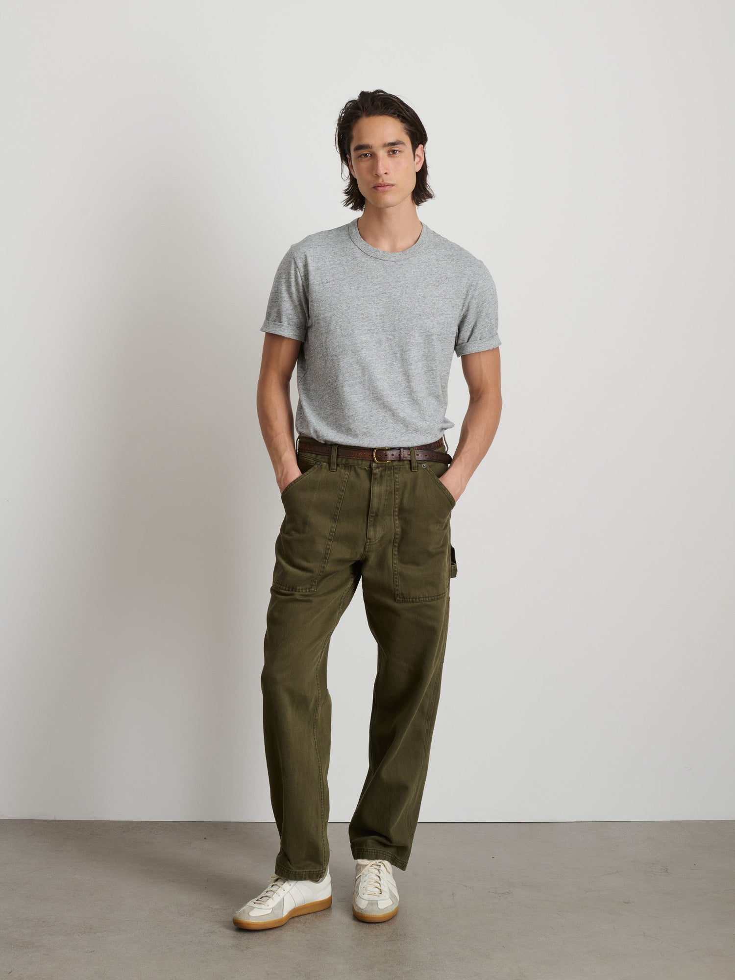 Unisex | Painter Pant | Recycled Denim Military Olive