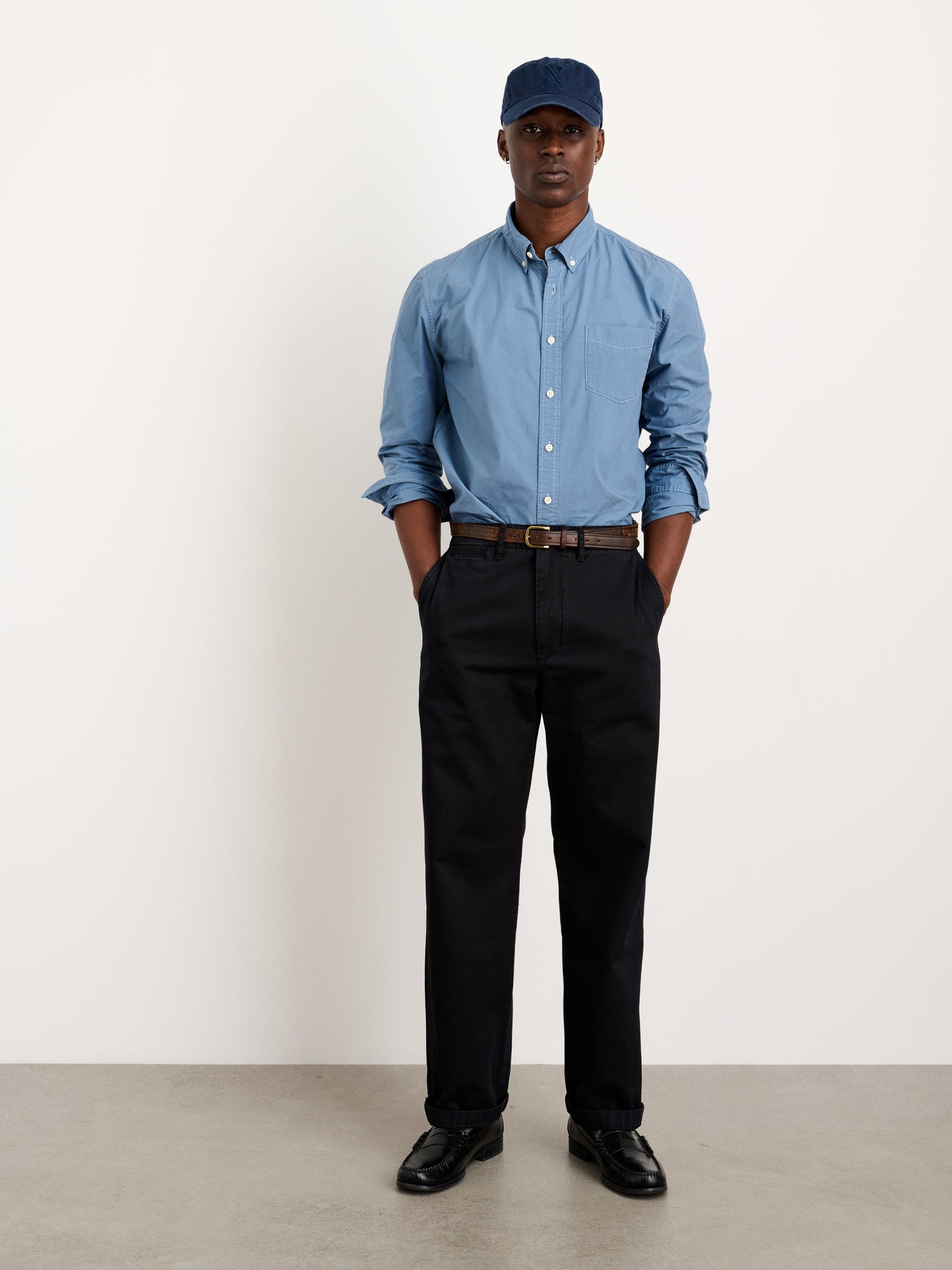Men | Straight Leg Pant | Vintage Washed Chino Washed Black