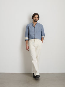 Men | Long Inseam Straight Leg Pant | Vintage Washed Chino Vintage White