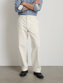 Men | Long Inseam Straight Leg Pant | Vintage Washed Chino Vintage White