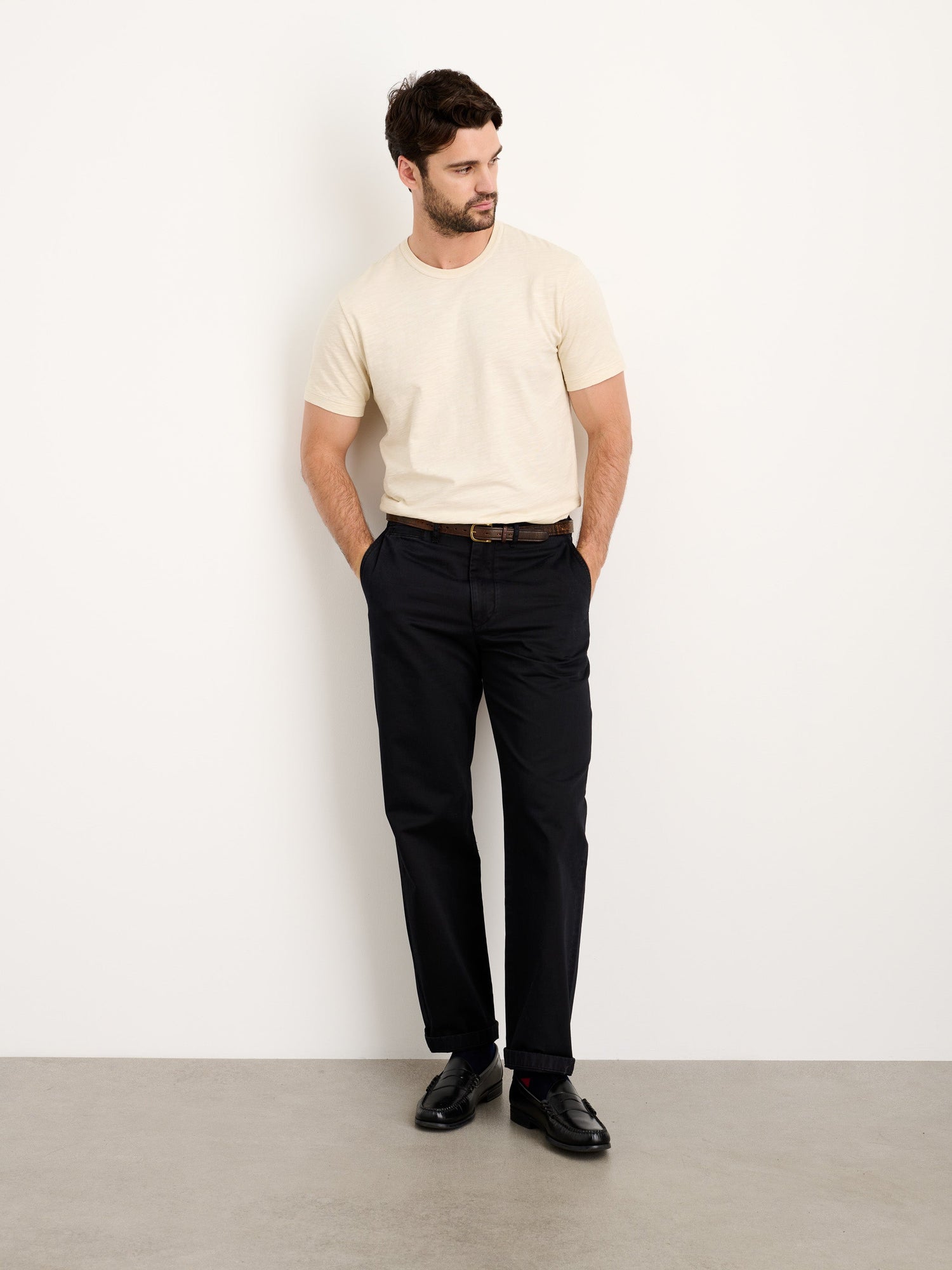 Men | Straight Leg Pant | Vintage Washed Chino Washed Black