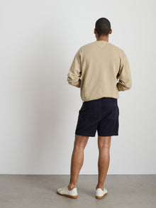 Men | Pull on Short | Fine Wale Corduroy Dark Navy