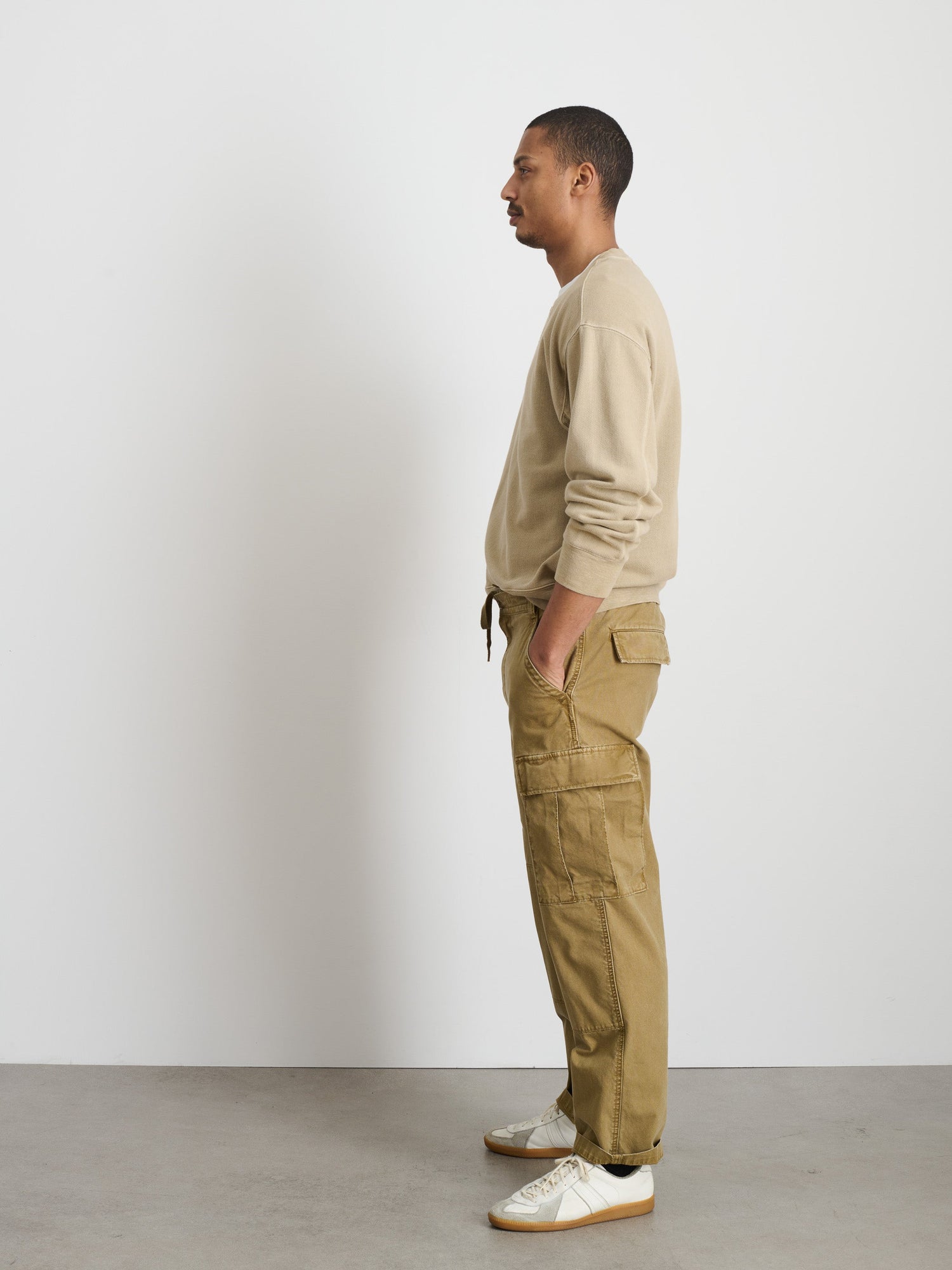 Men | Pull On Cargo Pant | Canvas Khaki