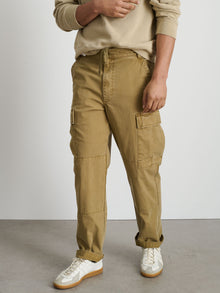Men | Pull On Cargo Pant | Canvas Khaki